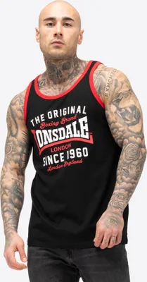 Immagine prodotto di Canotta uomo regular fit ANDOVER Nero/Rosso/Bianco L Lonsdale