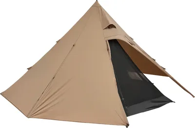 Produktbild von SucceBuy Campingzelt für 4 Personen, Tipi-Zelt mit Ofenöffnung und Innenzelt, tragbares Winterzelt mit Schneeschutz, wasserdichtes Ganzjahreszelt für Outdoor-Aktivitäten wie Angeln und Wandern