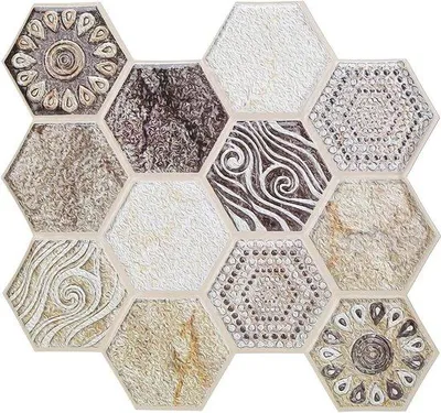 Immagine prodotto di 10 adesivi murali 3D autoadesivi - Adesivi per bagno e cucina - Parete posteriore impermeabile