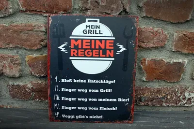 Produktbild von Shabby Blechschild Grillregeln