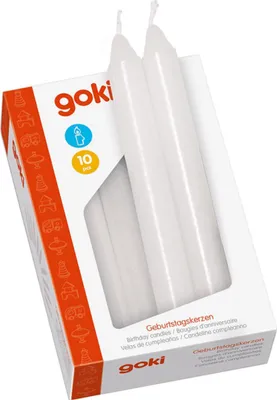 Obrázok produktu pre Narodeninové sviečky sada 10 bielych