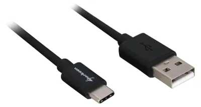 Productafbeelding van Sharkoon USB 2.0 A-C kabel, zwart, 0,5 meter