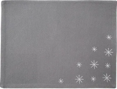 Obrázok produktu pre Bavlnená podložka na stôl Vianočná sivá PETAL 33,5x26 cm