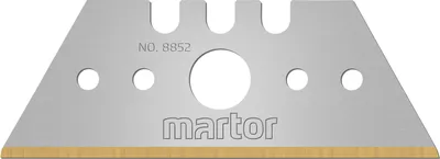 Produktbild von MARTOR 10 x TRAPEZKLINGE, Ersatzklingen Cuttermesser, Sicherheitsmesser, 26 mm, Scharf, Im Spender, 2-fach Nutzbar, NR. 8852