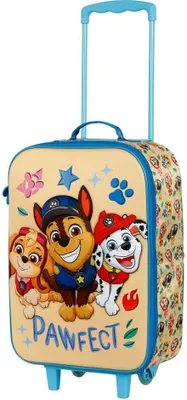 Image de Valise souple 3D sur le thème de Paw Patrol, idéale pour les voyages, multicolore. Disponible en une seule taille