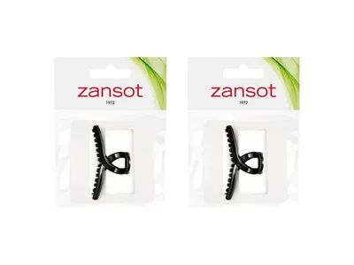 Obrázek produktu pro Zansot Sponka na vlasy Curved 7 cm, lesklá černá 2ks