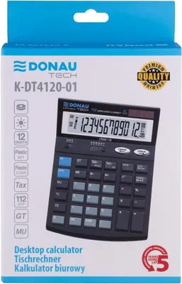 Obrázek produktu pro Kancelářská kalkulačka 12 číslic černá
