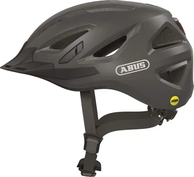 Zdjęcie produktu dla Kask miejski ABUS Urban-I 3.0 MIPS - kask rowerowy z ochroną przed uderzeniami, tylnym światłem, daszkiem i zapięciem magnetycznym - dla mężczyzn i kobiet - szary mat, rozmiar M (52-58 cm)