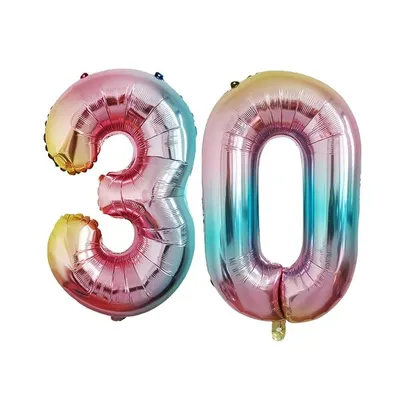 Produktbild von Set -Folienballon - Regenbogen/40inch - 3 + 0