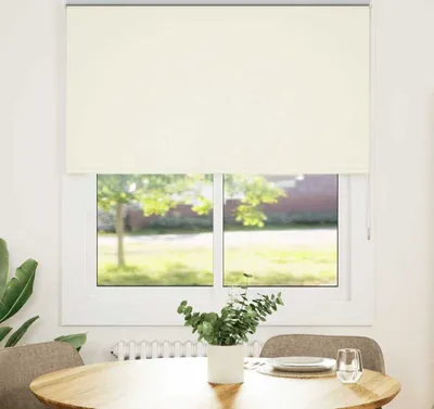 Produktbild von Maison Exclusive - Verdunkelungsrollo Cremeweiß 125x130cm Stoffbreite 121,6cm