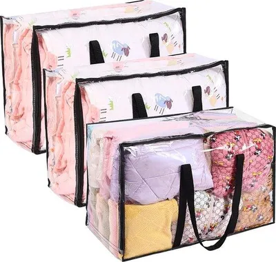 Produktbild von Famanu Aufbewahrungstasche für Kleidung und Bettwäsche - 3er Set