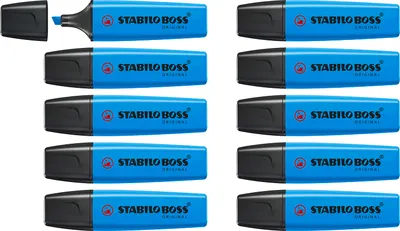 Produktbild von Textmarker - STABILO BOSS ORIGINAL - 10er Pack - blau