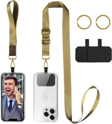 Obrázok produktu pre Nastaviteľný držiak na krk pre smartfóny, 2-dielny, čierny