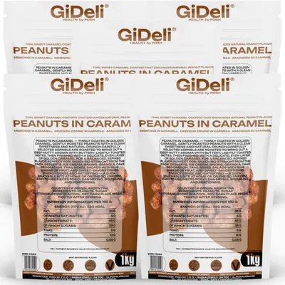 Produktbild von Gebrannte Erdnüsse 5kg Karamell Süß Knusprig Snack Party Gastronomie GiDeli