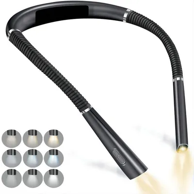Produktbild von Minicee LED Nackenleselampe, USB-C Akku, 3 Lichtfarben, Dimmbar