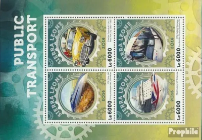 Produktbild von Briefmarken Sierra Leone 2016 Mi 7138-7141 Kleinbogen (kompl. Ausg.) postfrisch Öffentlicher Verkehr