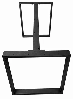 Immagine prodotto di LogistSystem, piedini per mobili in metallo, finitura lamata, dimensioni 120x60x72 cm – struttura per tavolo, gambe verniciate a polvere – tavolo da pranzo, scrivania, stile industriale/loft