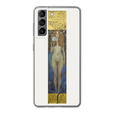 Produktbild von MuchoWow® Handyhülle Schutzhülle Hülle für Samsung Galaxy S21 Nuda veritas - Gustav Klimt Silikon Softcase Handy Hülle - Softcase
