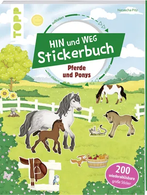 Obrázek produktu pro Das Hin-und-weg-Stickerbuch. Pferde und Ponys