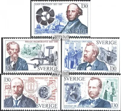 Produktbild von Briefmarken Schweden 1976 Mi 959-963 (kompl.Ausg.) postfrisch Techniker