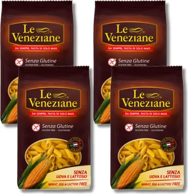 Produktbild von Le Veneziane Gluten Free Penne 250 g (Pack of 4)