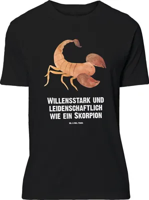 Produktbild von Mr. & Mrs. Panda T-Shirt Sternzeichen Skorpion - Schwarz - Geschenk, Oversize, Herren XXL, Lustiges, Skorpione, Oktober, Geburtstag, November, Tshirt, Shirt