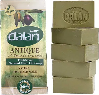Produktbild von Dalan Seife 5x180 g, Natur, Handgefertigt, 100% Olivenöl Seife