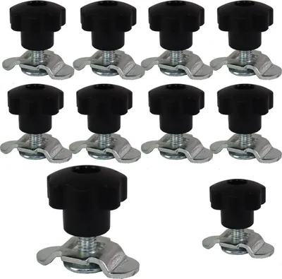 Produktbild von 10 x Single Schraubfitting f. Airlineschiene mit Sterngriff M8x20 500 daN