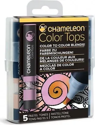 Immagine prodotto di Set Top colorati, 5 pezzi - toni pastello