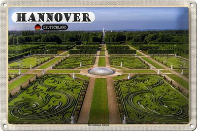 Produktbild von Blechschild Städte Hannover Herrenhäuser Gärten 18x12cm