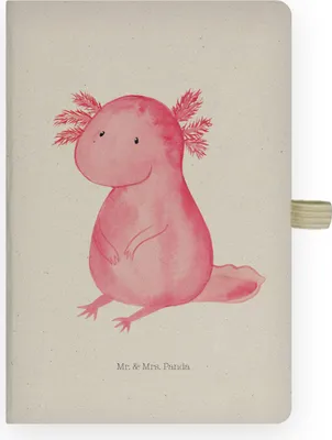 Produktbild von Mr. & Mrs. Panda Journal Axolotl Niedlich - Transparent - Geschenk, Fröhlich, Freundin, Weisheit, Tagebuch, Kladde, Skizzenbuch, Liebe, Lebensweisheit, notizbuch