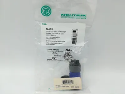 Zdjęcie produktu dla Neutrik NL2FX, Speakon, Czarny, Niebieski, Szary, Poliuretan, 40 A, 1 szt.