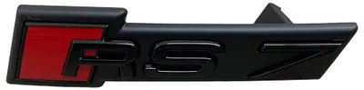 Original Audi RS7 S7 A7 4G 4K Kühlergrill Schriftzug Emblem Logo Schwarz Black in der Farbe Schwarz von Volkswagen AG