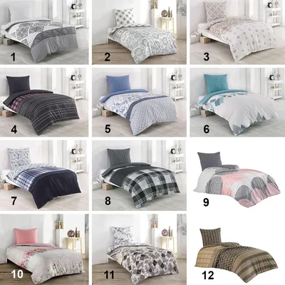 Produktbild von 4 tlg Bettwäsche 135x200 + 80x80 cm 100% Baumwolle Renforce Bettbezug Deckenbezug Garnitur Set, Auswahl:8 Ramos