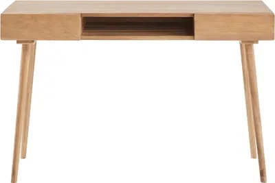 Produktbild von Schreibtisch Teakholz massiv 120 cm Naturholz