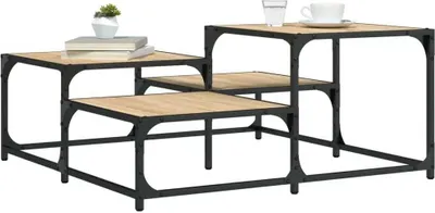 Obrázok produktu pre Maison Exclusive - Konferenčný stolík Sonoma dub 87,5x87,5x40 cm drevený materiál