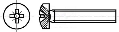 Produktbild von 200x Schraube Kopf: Zylinder DIN: 7985A 1538586 Schraubenbolzen M3x5 0,5 PZ1
