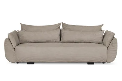 A studio shot of a sofa against a white background.