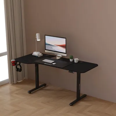 Immagine prodotto di Tavolo regolabile in altezza «Stryn» 160 x 75 cm, regolazione elettrica, funzione memoria, nero