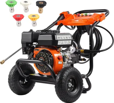 Produktbild von Benzin Hochdruckreiniger - 3500 PSI - 10 L/min - 2,6 GPM - 5 Düsensätze - Ideal für Autos und Fahrzeuge
