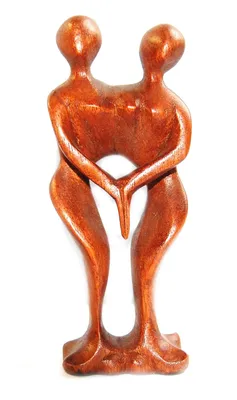 Produktbild von Holzfigur Tanzendes Paar, Suarholz, 15 cm