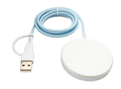 Produktbild von SYSTEM-S Wireless Charger 15 W Ladestation Kabel 100 cm USB 3.1 Typ C 2.0 A Stecker Adapter für Smartphone