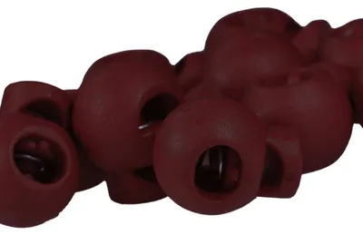 Produktbild von 10 Einloch Kordelstopper Kordelenden Kordelklemme rund 15x19mm, Farbwahl