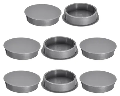 8er-Pack Nylon-Abdeckkappen 40 mm, grau, für Bohrungen