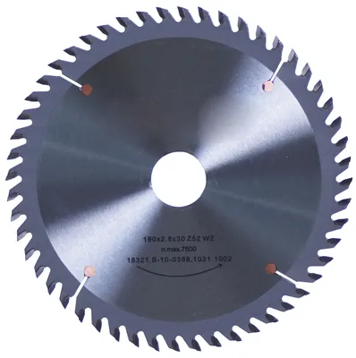 Produktbild von CONNEX Handkreissägeblatt, hartmetallbestückt, Feinstzahn-Präzisionsausführung, 190 x 30/20/16 mm, 52 Zähne, COM361907