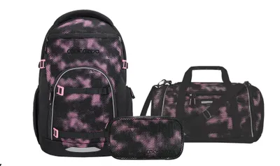 Produktbild von Coocazoo, Schulrucksack-Set BYTE Pink Illusion 3-teilig, ab 5. Klasse
