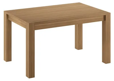 Obrázek produktu pro Rozkládací dřevěný stůl s povrchem z dubového dýhy, rozměry 140/190 cm – Moderní a rustikální jídelní stůl s integrovanou rozkládací deskou