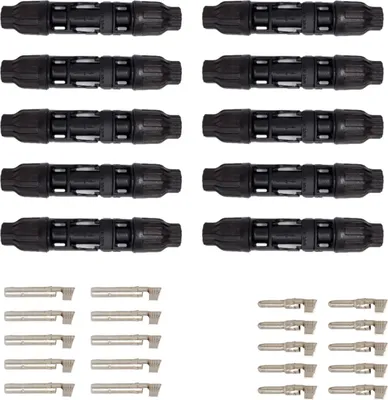 Immagine prodotto di set di 10 connettori per cavi Photovotaik IP68 | 4,0 - 6,0 mm² | maschio + femmina