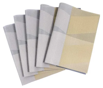 Platzsets rutschfest waschbar hitzebeständig Set 6 Grau 45x30 cm
