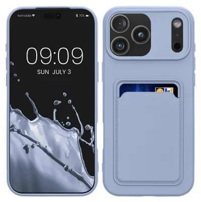 Produktbild von kwmobile Handyhülle für Apple iPhone 17 Pro Max Hülle mit Kartenfach - TPU Case - Kabelloses Laden - Schutzhülle Cover in Lavendel